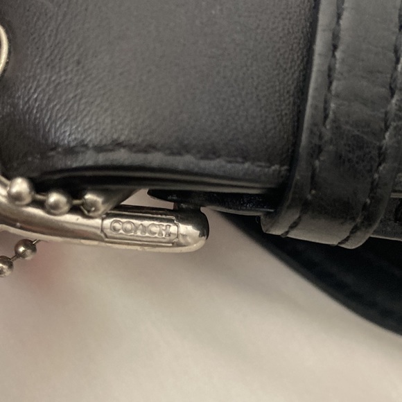 Coach F12852 Black Metallic Canvas  & Leather Jacquard Studded messenger bag - Picture 7 of 13